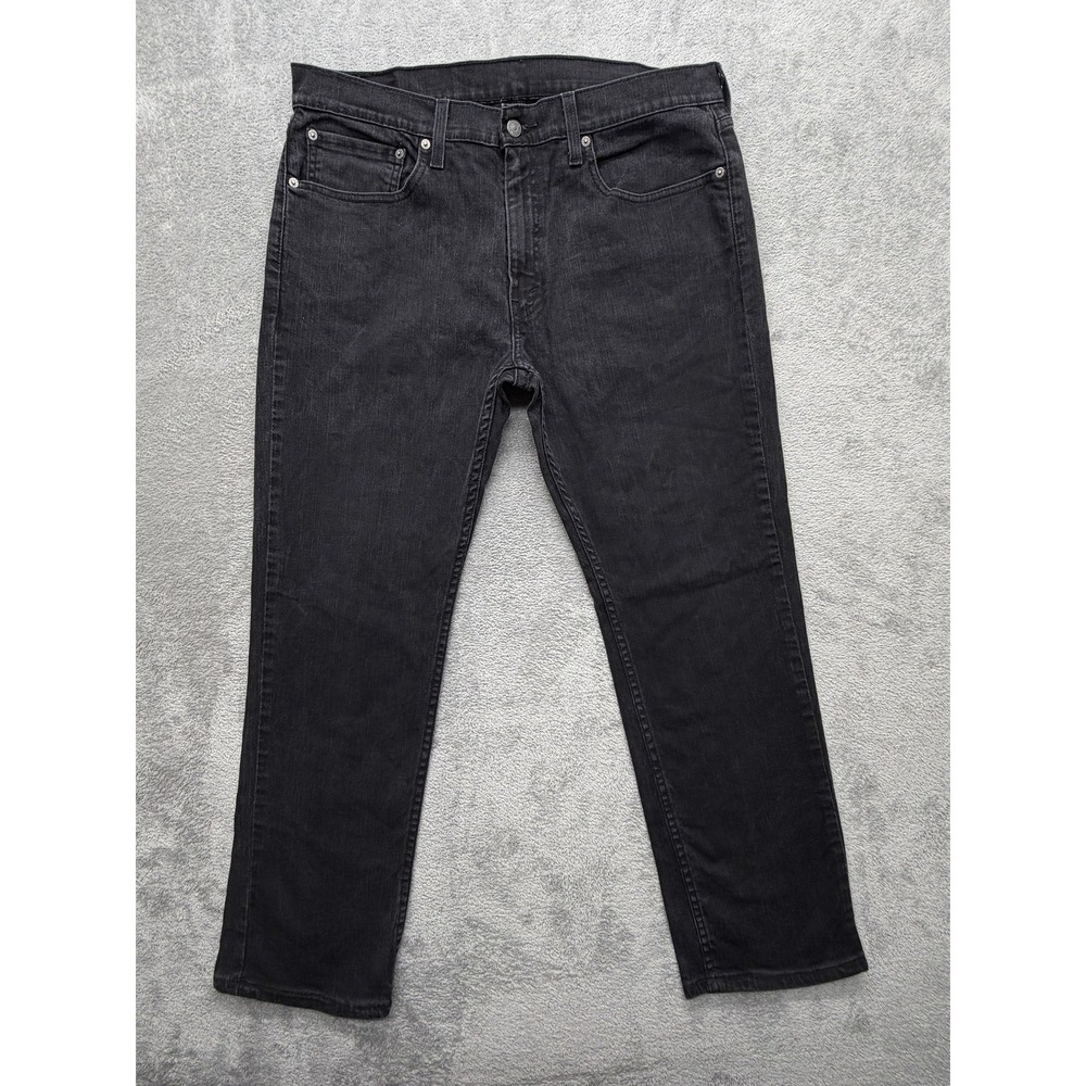 Levis 559 Jeans Mens Measured 37x29 Black Straight‎ Relaxed Denim Zip Fly